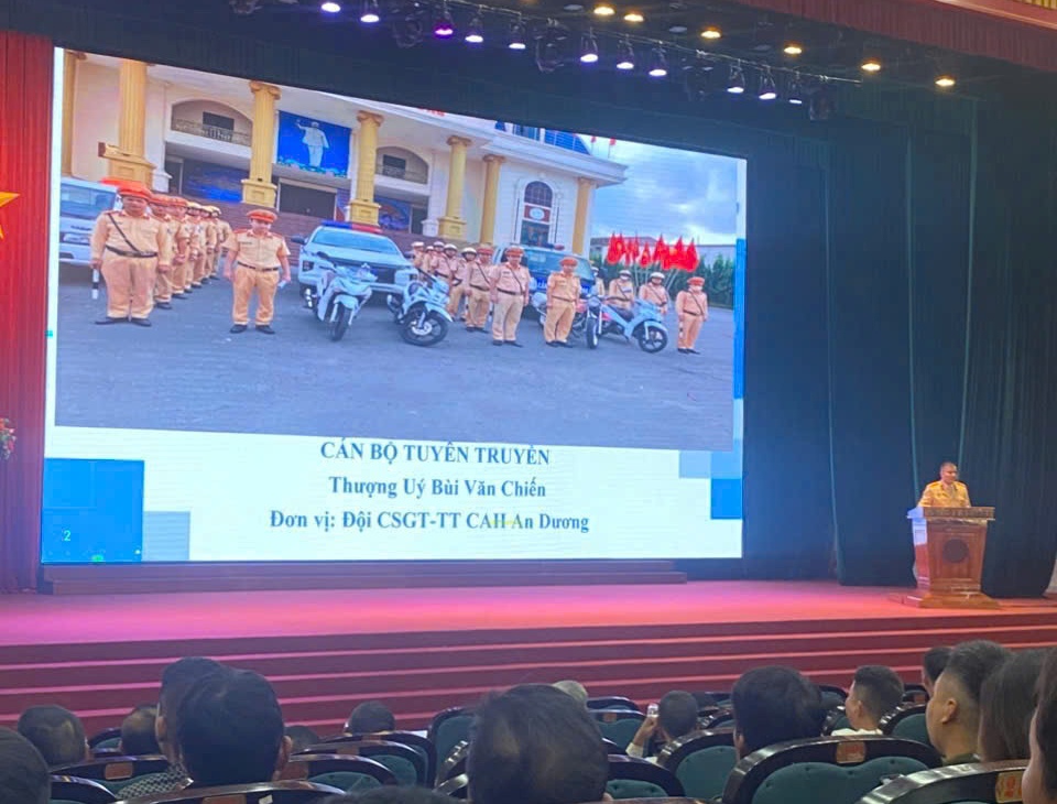 Công an huyện An Dương: Tập huấn chuyên đề trật tự an toàn giao thông cho lực lượng tham gia bảo vệ An ninh trật tự ở cơ sở